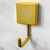Gancho Porta Toalha Fixação Parafuso Dourado - Ela Decora